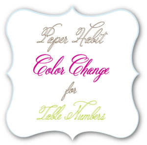 Table number color change sign