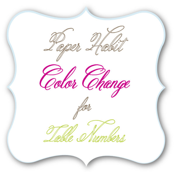 Table number color change sign