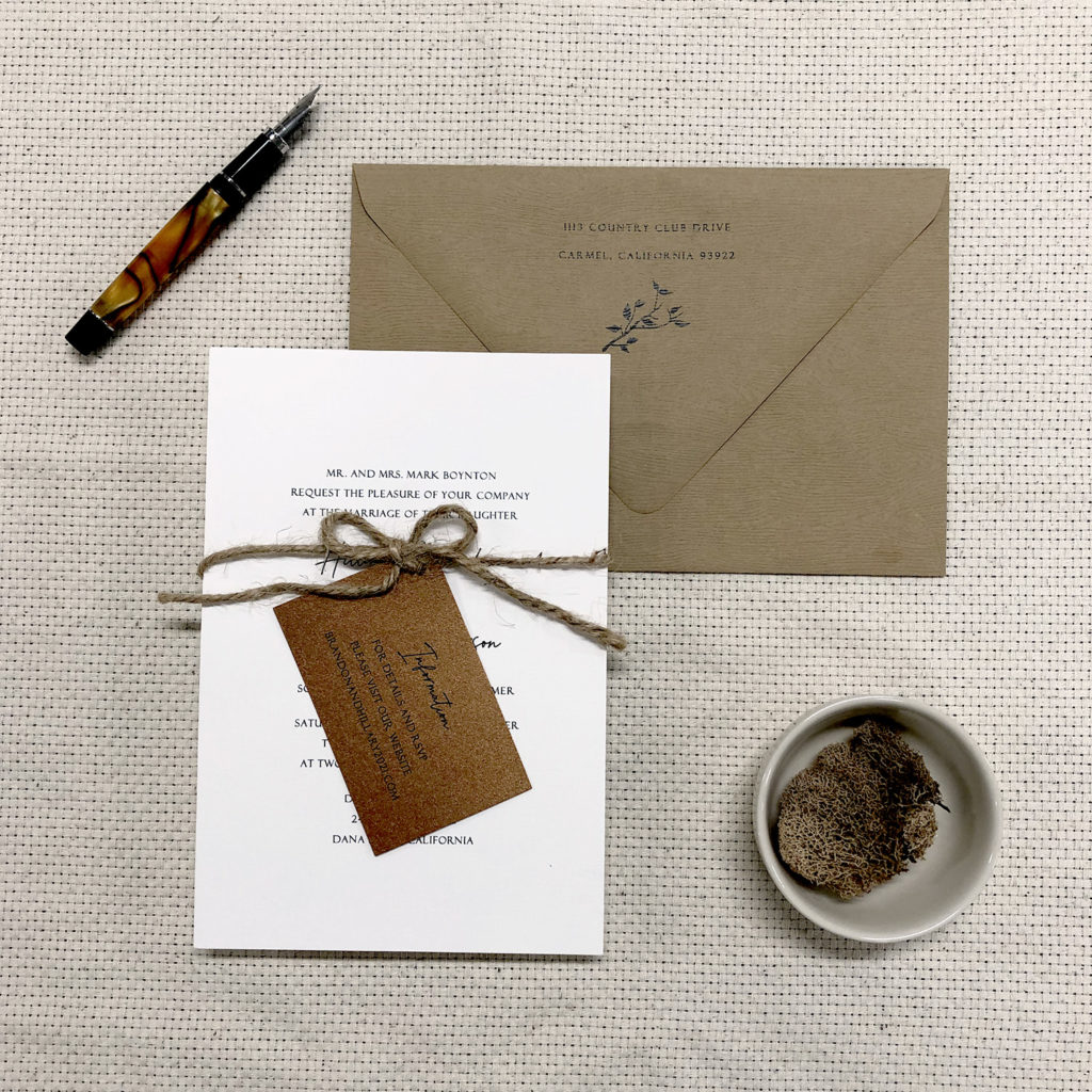 Rustic Wedding invitation from Paper Habit
