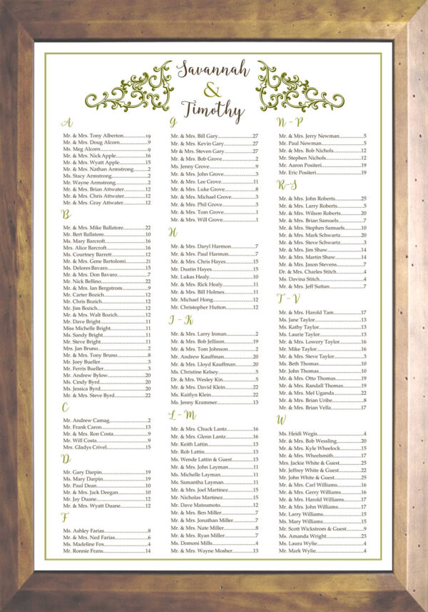 Flourish seating chart