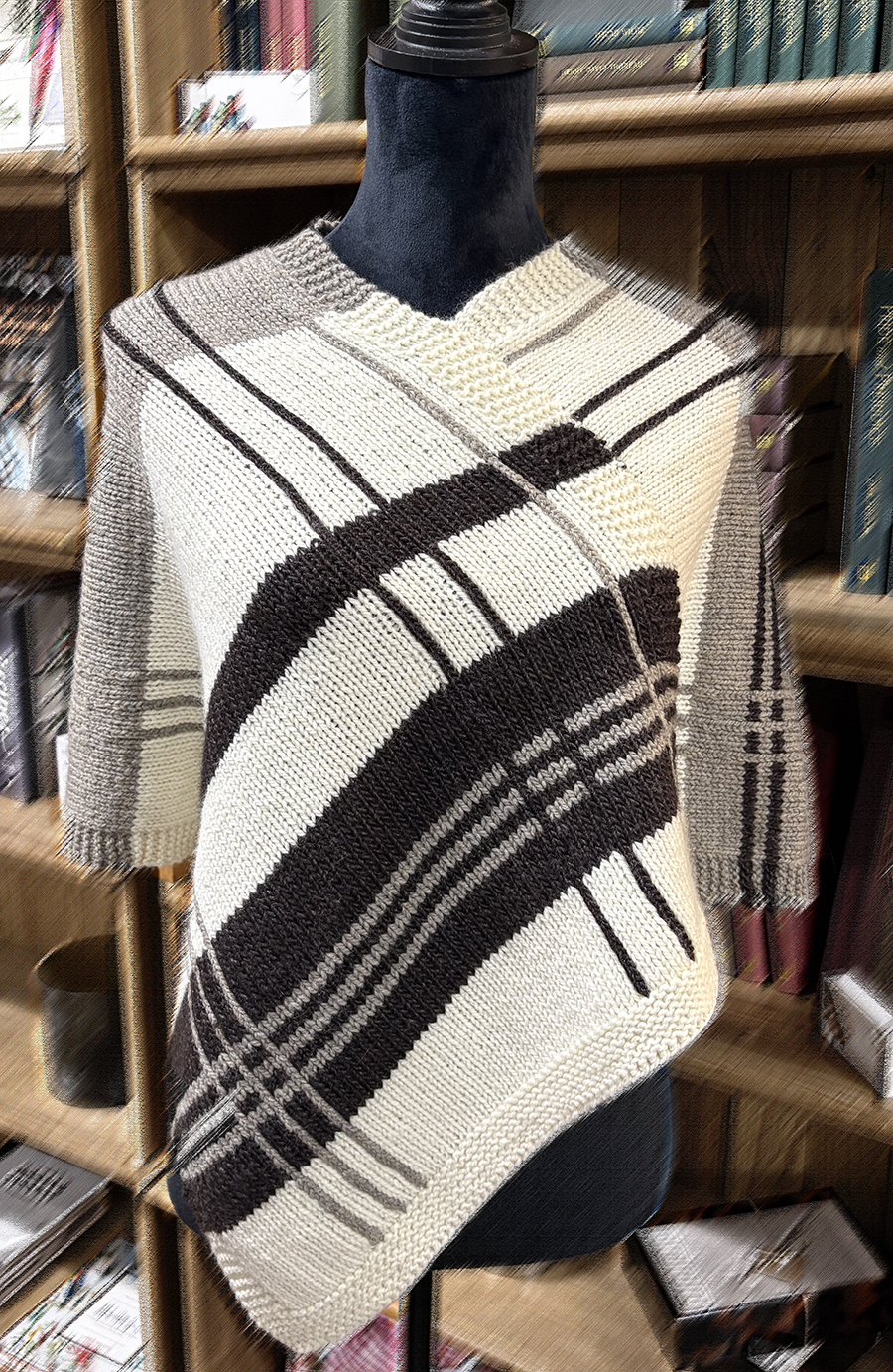 Sample knit poncho