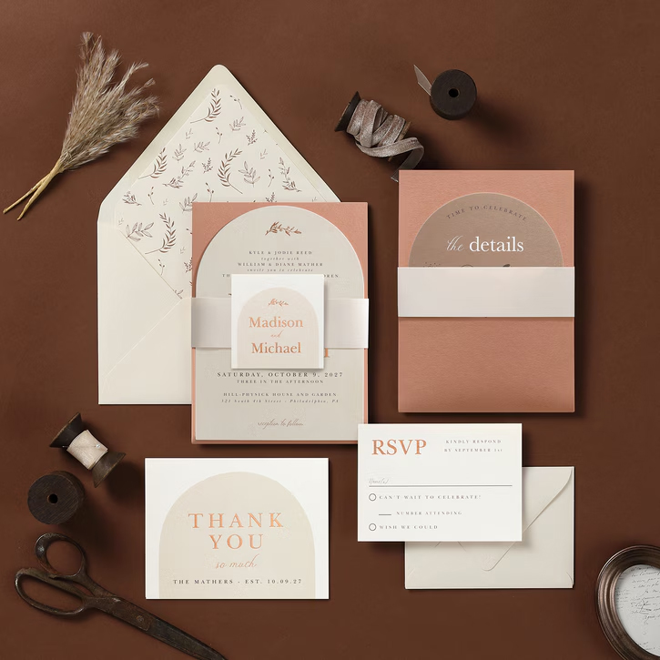 Arched Revival with a belly band and arched top card
