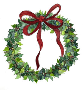 Watercolor wreath sample